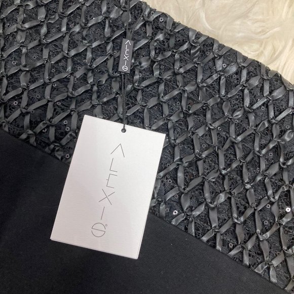 COPY - ALEXIS Sequin Embellishments Knee-Length Skirt - Picture 6 of 12